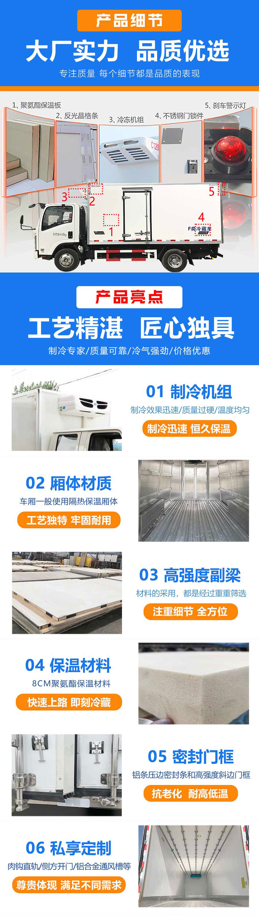 国六 福田祥菱M（3.7米冷藏车）